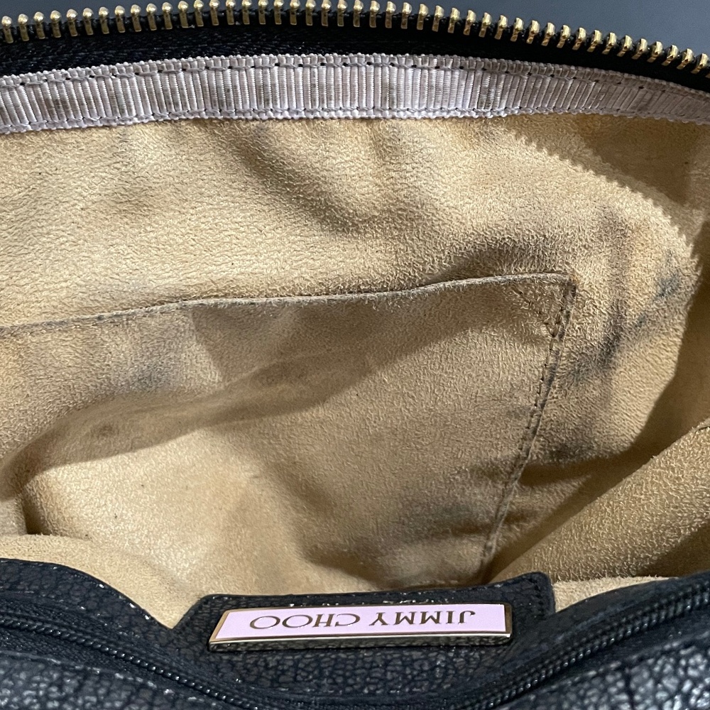 Jimmy Choo Small Blythe Black Leather Shoulder Bag - Picture 10 of 14